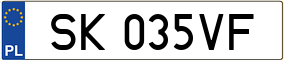 Trailer License Plate